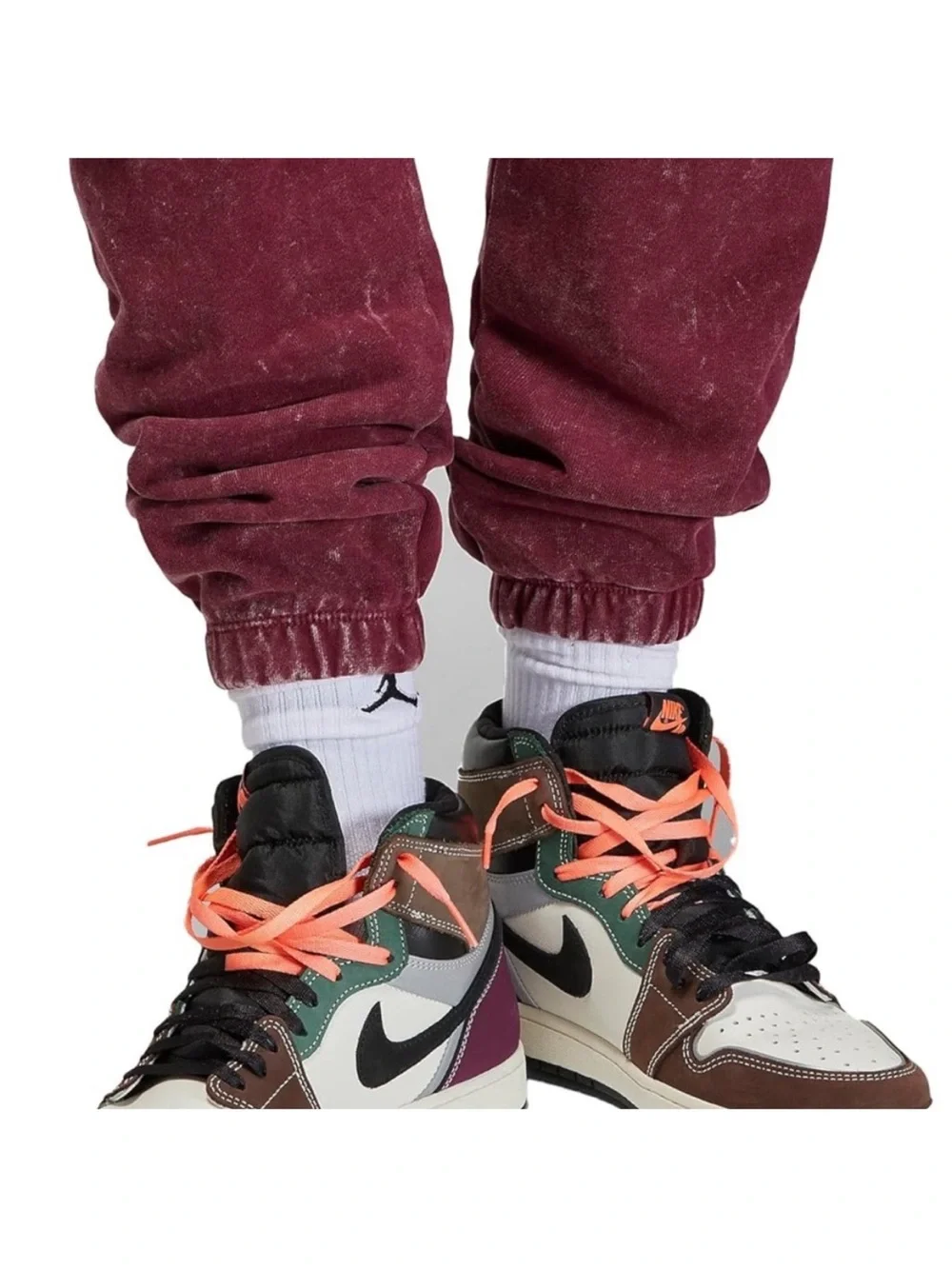 JORDAN ACID WASHED FLIGHT JOGGERS/SWEATPANTS